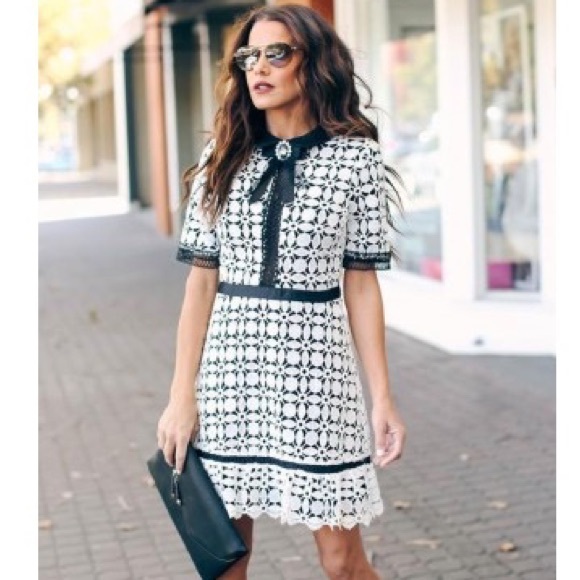 Queensland Embellished Crochet Lace Dress - Picture 7 of 8